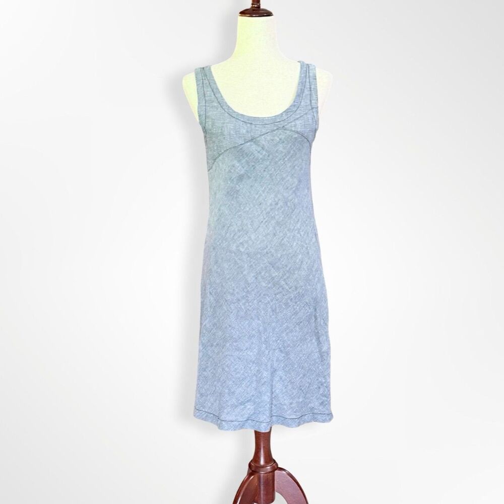 Horny Toad, 100% Linen Oolong Sleeveless Chambray Blue Dress, S Simple Summer